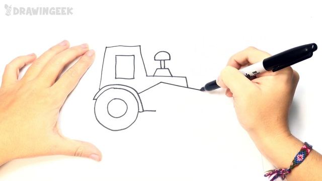 How to draw a Tractor Step by Step | Tractor Drawing Lesson смотреть онлайн