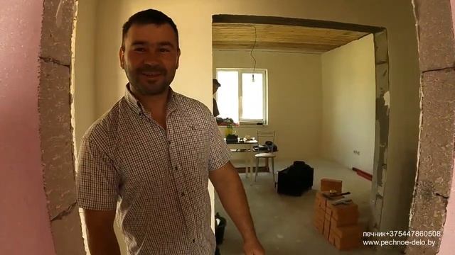 395. Как молодая семья строит свой дом в Беларуси. Пинск. Монтаж чугунной мини-топки. смотреть онлайн