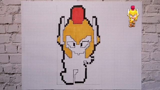 Как нарисовать Макс Гермес по клеточкам | Brawl Stars смотреть онлайн