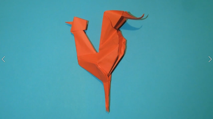 ПЕТУХ ИЗ БУМАГИ ОРИГАМИ.mp4 смотреть онлайн