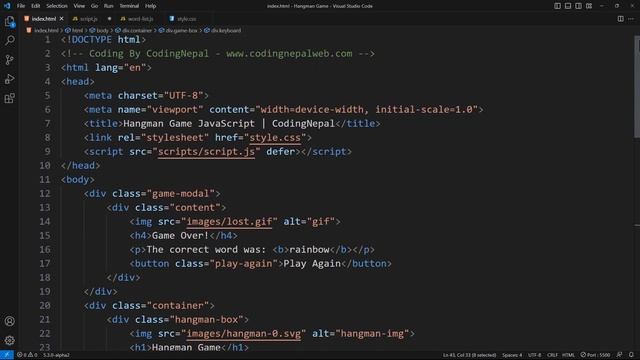 Build A Hangman Game in HTML CSS and JavaScript | Hangman Game in HTML CSS and JavaScript смотреть онлайн