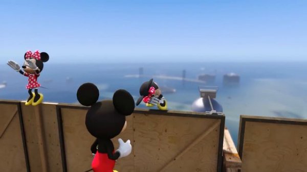 GTA 5 Mickey Mouse vs Minnie Mouse Water Ragdolls & Fails Ep.6 [Euphoria Physics]