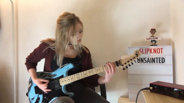 UNSAINTED - SLIPKNOT | Full Guitar Cover (Multicam) By Anna Cara