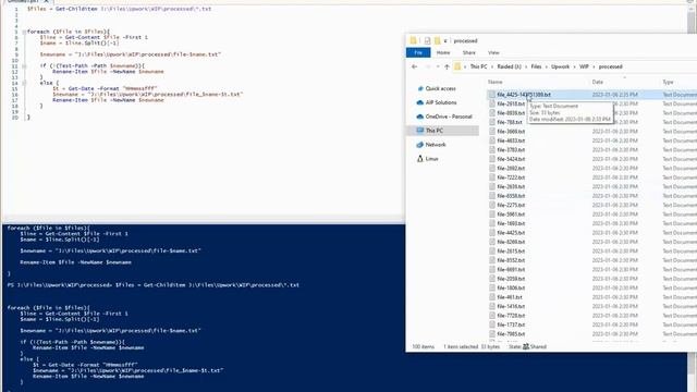 PowerShell: Rename files in Directory based on Contents of File смотреть онлайн