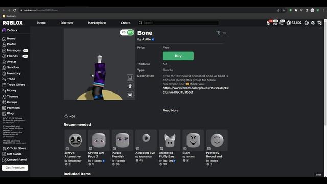 How To GET The NEW FREE BONE HEADLESS HEAD in Roblox! QUICK! смотреть онлайн