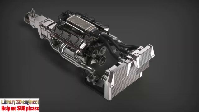 23. V8 GM 350 turbo || free download 3d model смотреть онлайн