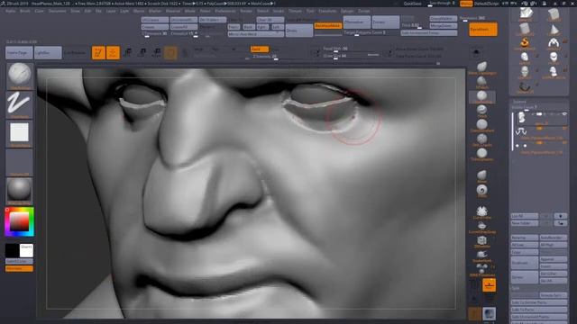Учусь скульптить персонажей в zBrush день 20 смотреть онлайн