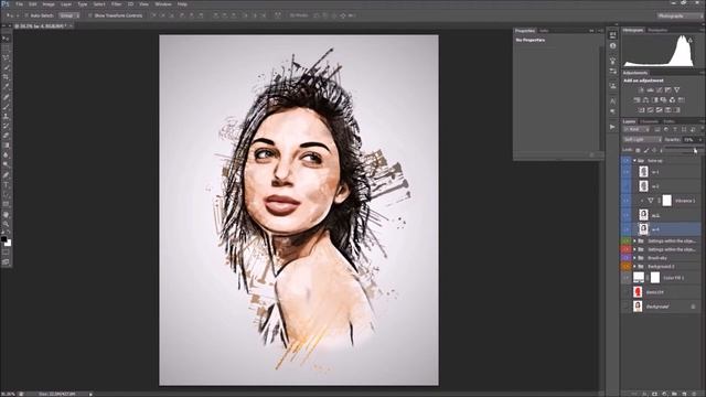 Watercolor Illustration Photoshop Action Tutorial | Adobe Photoshop CC смотреть онлайн