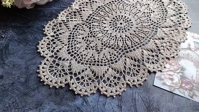 Овальная салфетка вязаная крючком.mp4 смотреть онлайн