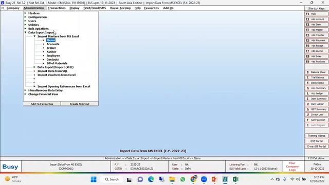 Import Master / Voucher from Excel in BUSY (Hindi) | Import Data in BUSY from Excel смотреть онлайн