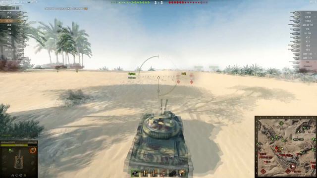 Объект 140 - 10 854 урона, Песчаная река - штурм (World of tanks) смотреть онлайн