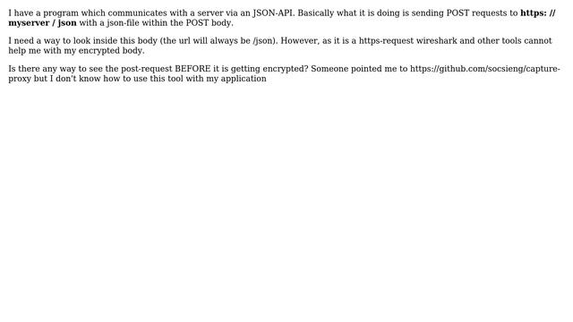 Detect HTTPS Post Request Body (and JSON-Body) смотреть онлайн