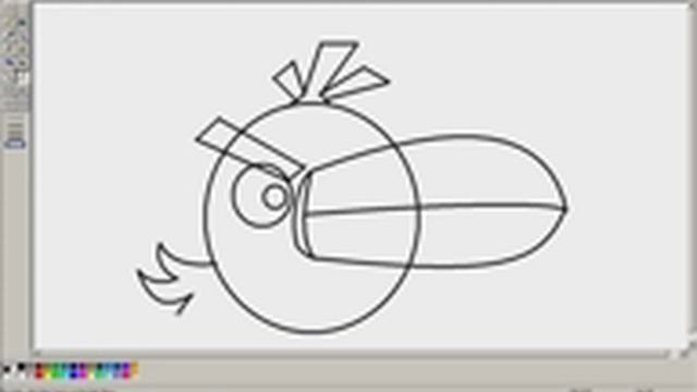 How to Draw Green Angry Birds with MS Paint on Windows XP смотреть онлайн