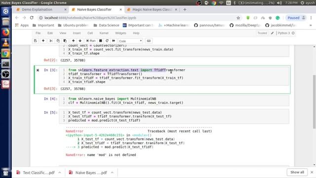 Naive Bayes algorithm in Machine learning Program | Text Classification python (2018) смотреть онлайн