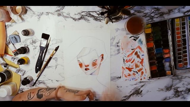 Акварельный портрет | SpeedPaint | Пробую корейскую акварель MUNGYO | Pathfinder смотреть онлайн