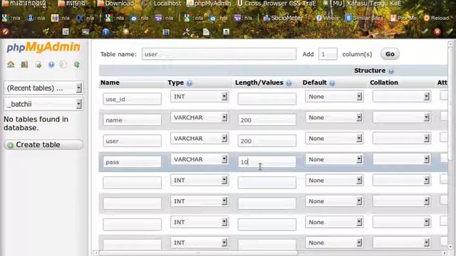 How to create table in php MyAdmin смотреть онлайн