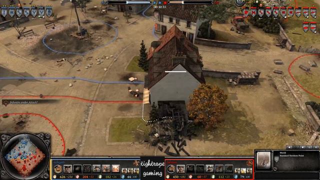 COH2 1v1 oziligath (OH) vs Deimos (SU) смотреть онлайн