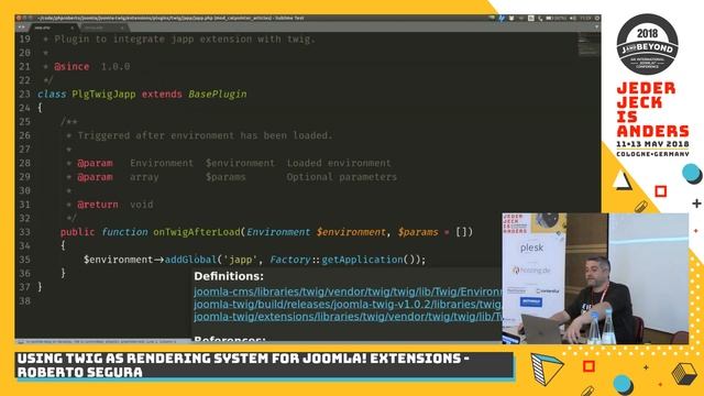 JAB18 - Using Twig as rendering system for your Joomla extensions смотреть онлайн