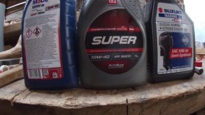 Замена масла лодочного мотора Suzuki DF2,5 Видео 2