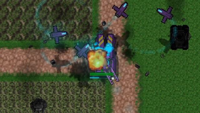 Rusted Warfare| Purple star ship with massive fire| Mods смотреть онлайн