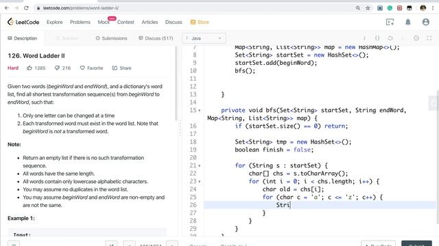LeetCode 126. Word Ladder II 中文解释 Chinese Version смотреть онлайн