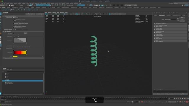 Quickly Make a Coil Cord or Curly Wires that Follow a Path in Maya смотреть онлайн