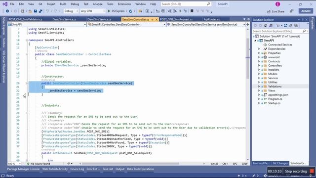 23 - SMS API (.Net Core) Web API Project by Tumi Tladi смотреть онлайн
