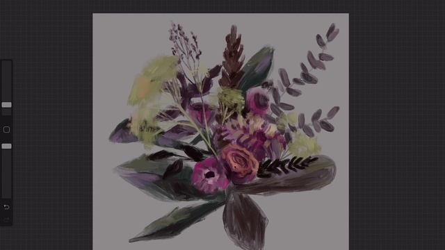 Рисую красивый букет цветов для паттерна в Procreate на iPad Pro, процесс рисования смотреть онлайн