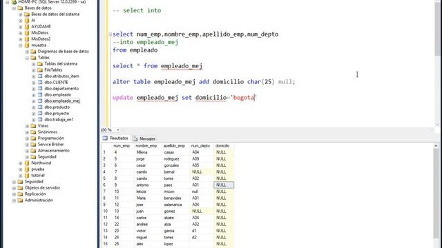 SELECT -SELECT INTO - Server Management Studio - Parte 36 смотреть онлайн