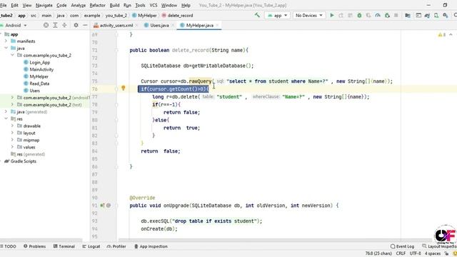 Delete Record in Sqlite | CRUD Operation in Android Using Sqlite | Delete Sqlite Data смотреть онлайн