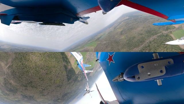 Кубинский бриллиант взлет и построение в 360. VR полет SU-30SM «Русских витязей» и MIG-29 «СТРИЖЕЙ" смотреть онлайн