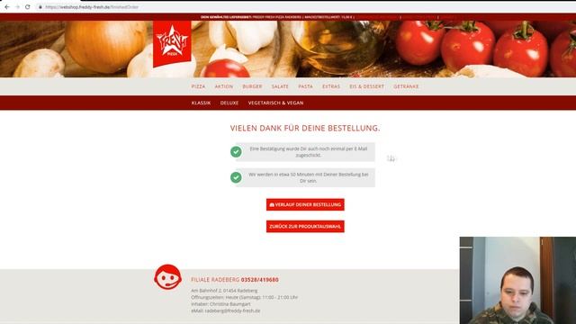 Заказ пиццы онлайн в германии