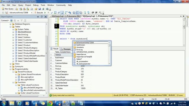 How to find out complete byte size of all table in SQL Server Database смотреть онлайн