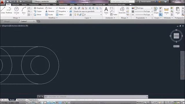 Tutorial 02 Autocad 2014 - Ejemplo sencillo смотреть онлайн