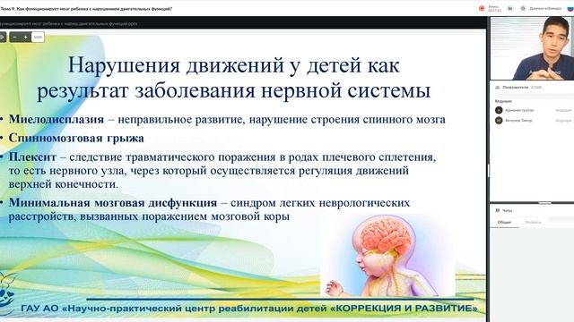 Мастерская для родителей "Как функционирует мозг ребенка с нарушением двигательных функций?" смотреть онлайн