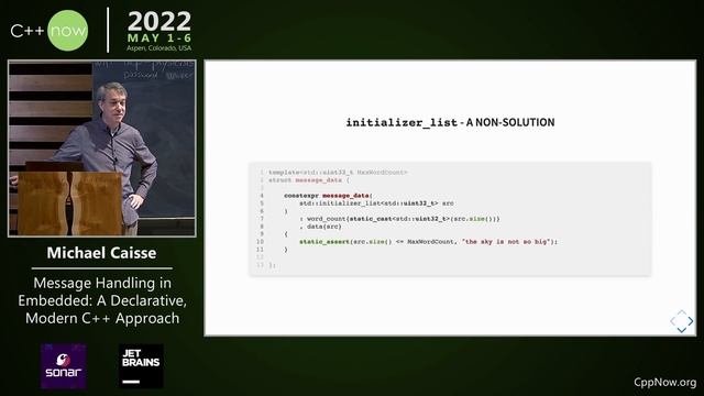 Message Handling In Embedded: A Declarative, Modern C++ Approach - Michael Caisse - CppNow 2022