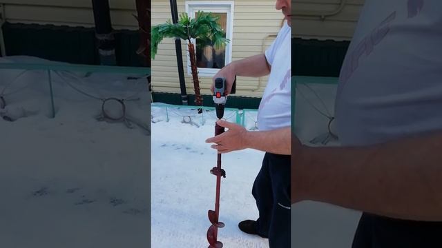 Адаптер для бура под шуруповерт. Зимняя рыбалка
