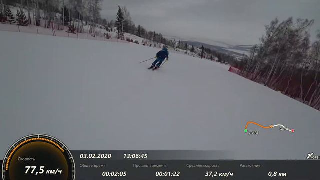 ГЛЦ Металлург-Магнитогорск. Банное. Трасса №4. Спуск от первого лица ребенка. + Комбирейс в конце. смотреть онлайн