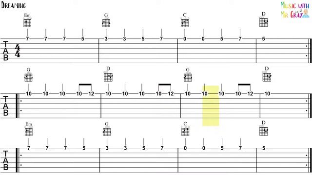 Guitar Play Along - Dreaming