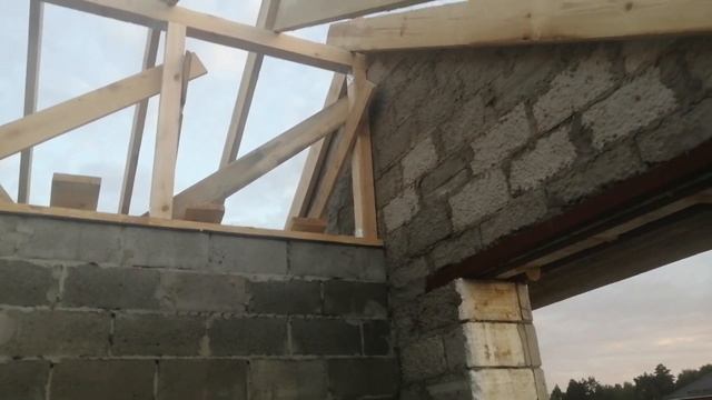 Строительство крыши, строю дом из теплоблока смотреть онлайн