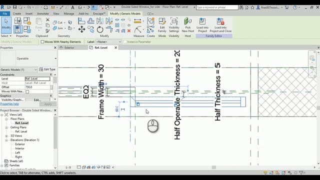 Revit Window 6 _ Double Slide Window Family смотреть онлайн