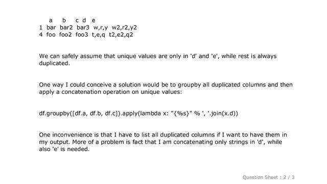 Pandas : Python Pandas: concatenate rows with unique values смотреть онлайн