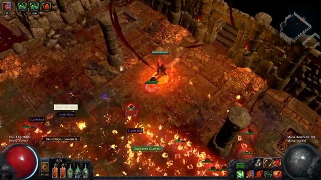 Path of Exile The Apex of Sacrifice Normal Atziri SRS Witch Necromancer 2 3 Prophecy смотреть онлайн