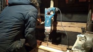 Сверлильный станок из рулевой рейки и дрели
