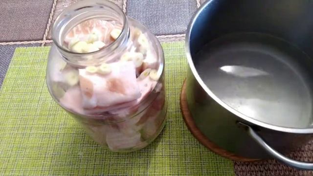 Посол сала в рассоле. Очень нежное и мягкое сало.