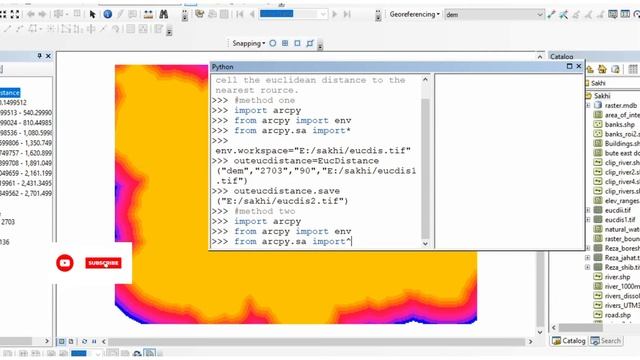 Euclidean distance in arcpy/ python смотреть онлайн