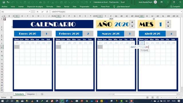 Calendario Dinámico en Excel 2019 смотреть онлайн