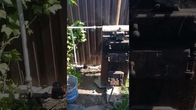 Подогрев воды в бассейне. Супер идея для твердотопливного котла. смотреть онлайн