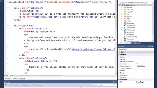 Bootstrap deel 2: Webforms template in VS2013 смотреть онлайн