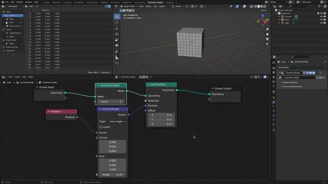 Bend with Vector Rotate (Geometry Nodes, Blender) смотреть онлайн